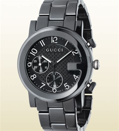 black face gucci watch|Gucci g chrono watch black.